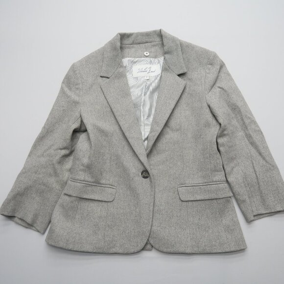 Veronica Beard Schoolboy Blazer Wool Cashmere Grey Size 2